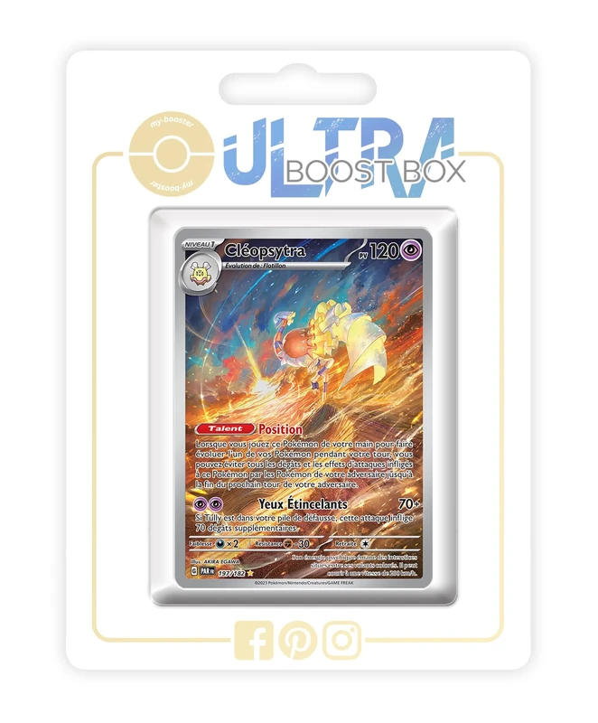 Cléopsytra (Espathra) 197/182 Alternative Shiny Pokémon Gallery - my-booster X Écarlate et Violet 4 - Faille Paradoxe Box of 10 Pokemon French Cards