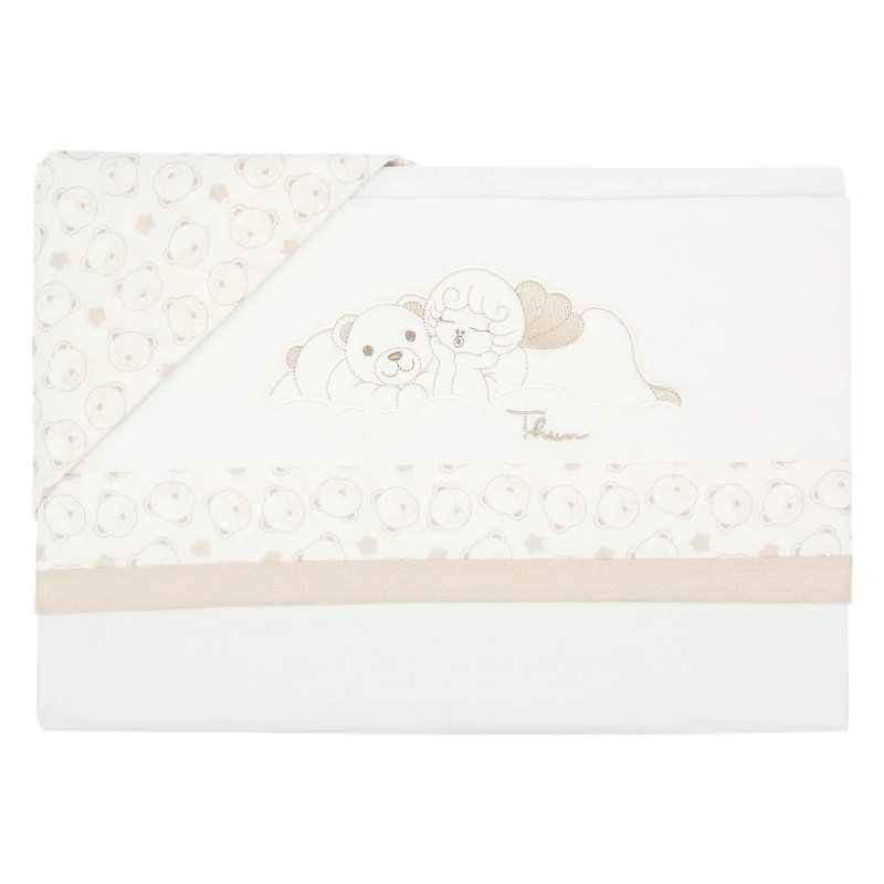 THUN Teddy and Angel Bedding Set with Pillowcase - Image 1