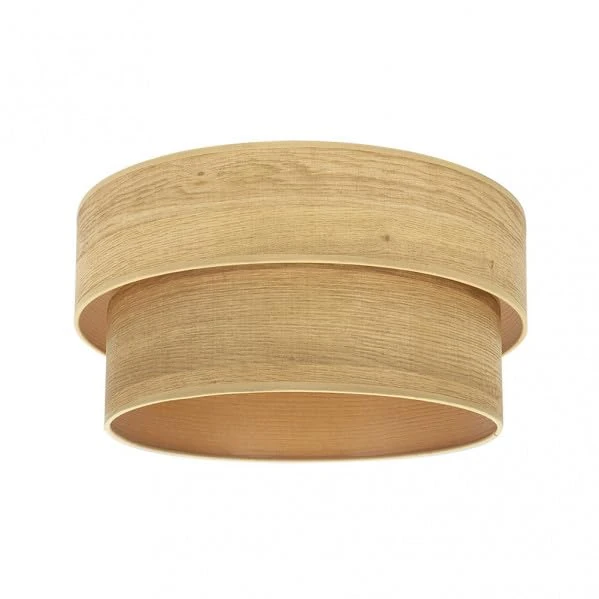 E27 Light Wood Standing Lampshade 40x35x21 cm - Decorative Lighting Ideal for Living Rooms and Modern environments. - Image 1