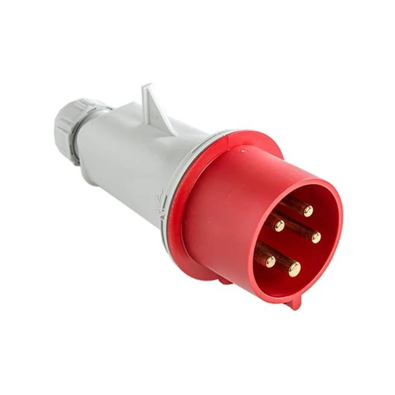 Zarivy Cetac 3P+T+N 32A Red 5-pin connector (5-pin plug IP67 240-415V) designed to ensure safety and performance in industrial applications, ideal for demanding environments. - Image 1