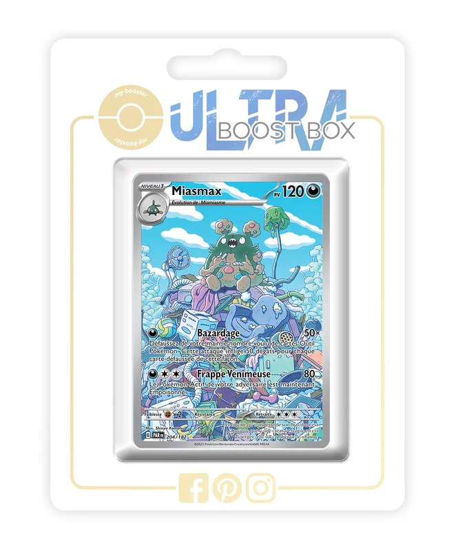 Miasmax (Garbodor) 204/182 Alternative Shiny Pokémon Gallery - my-booster X Écarlate et Violet 4 - Faille Paradoxe Box of 10 Pokemon French Cards