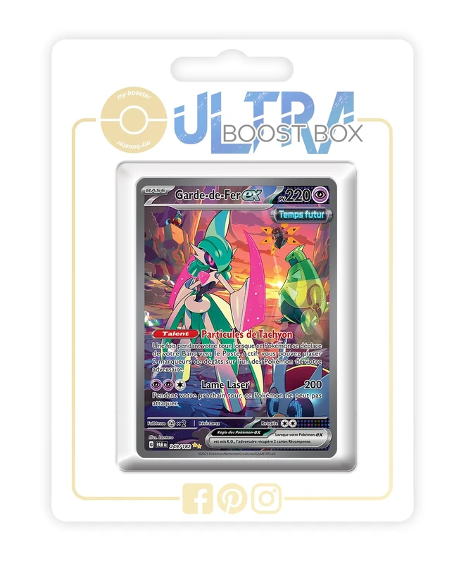 Garde-de-Fer ex (Iron Valiant ex) 249/182 Future Alternative Shiny Pokémon Gallery - 4 - Faille Paradoxe Box of 10 Pokemon French Cards