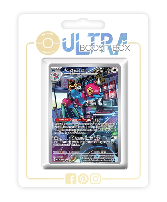 Porygon-Z 214/182 Alternative Shiny Pokémon Gallery - my-booster X Écarlate et Violet 4 - Faille Paradoxe Box of 10 Pokemon French Cards