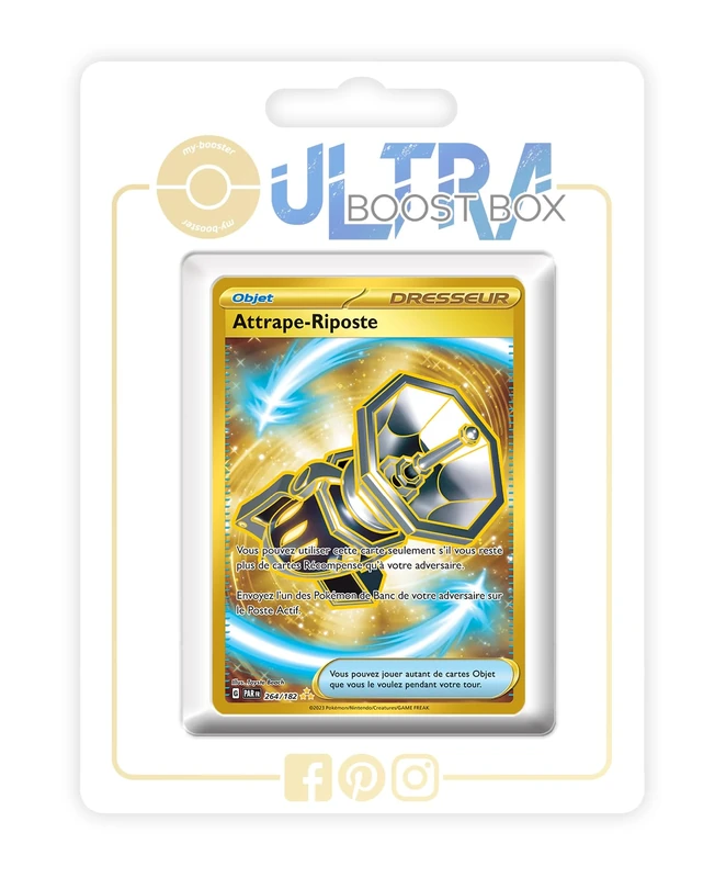 Attrape-Riposte (Counter Catcher) 264/182 Shiny Gold Trainer - 4 - Faille Paradoxe Box of 10 Pokemon French Cards