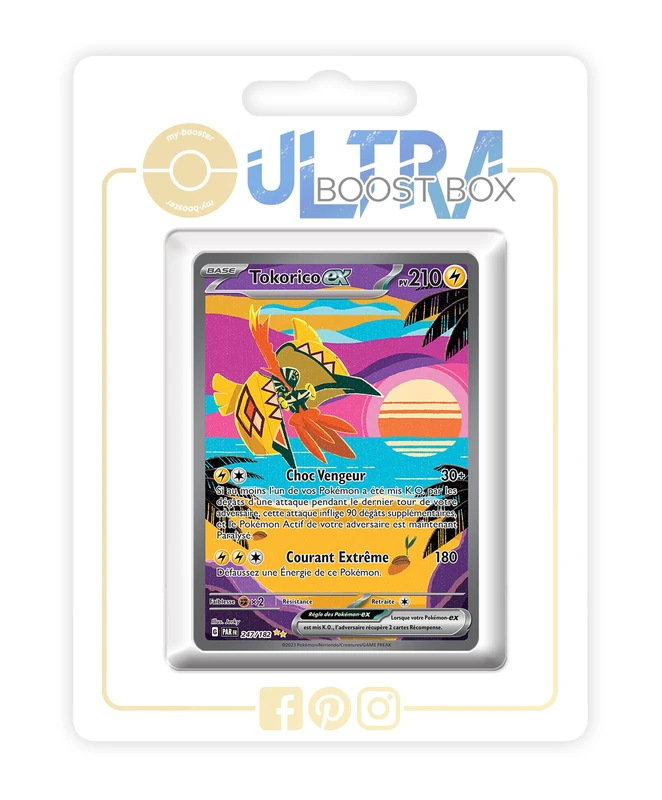 Tokorico ex (Tapu Koko ex) 247/182 Alternative Shiny Pokémon Gallery - 4 - Faille Paradoxe Box of 10 Pokemon French Cards