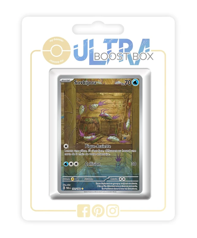Sovkipou (Wimpod) 191/182 Alternative Shiny Pokémon Gallery - my-booster X Écarlate et Violet 4 - Faille Paradoxe Box of 10 Pokemon French Cards
