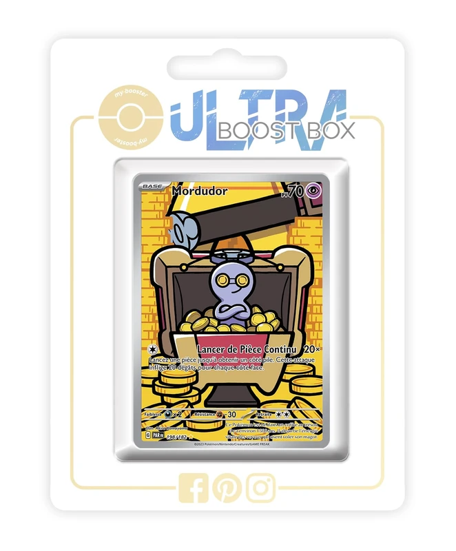 Mordudor (Gimmighoul) 198/182 Alternative Shiny Pokémon Gallery - my-booster X Écarlate et Violet 4 - Faille Paradoxe Box of 10 Pokemon French Cards