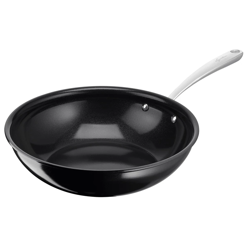 Lagostina Desideria Non-Stick Wok 28 cm with Scratch Resistant Titanium Coating, Quick and Even Cooking, Thermo-Signal Technology, Suitable for All Hobs