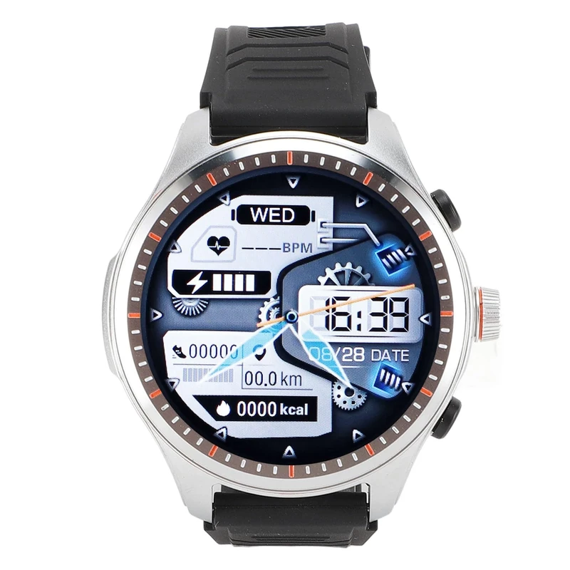 Yunir Smart Watch, Answer and Make Calls, HD Screen Fitness Tracker Music Player Smart Watch with Earbuds, Fitness Watch for Android IOS (Silver) - Image 1