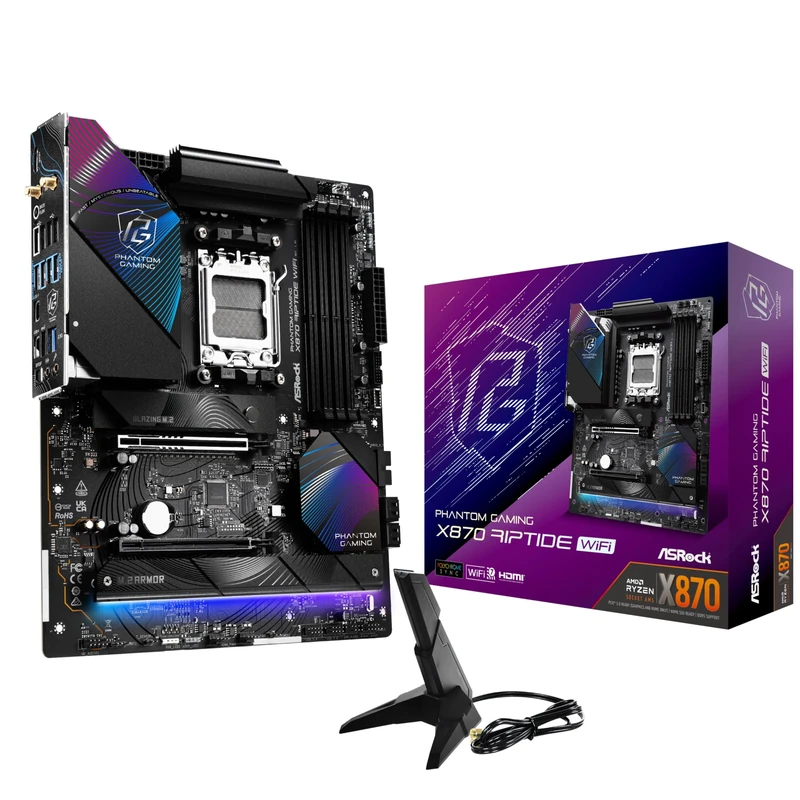 ASRock AMD X870 Riptide WiFi AM5 DDR5 PCIe 5.0 ATX Motherboard