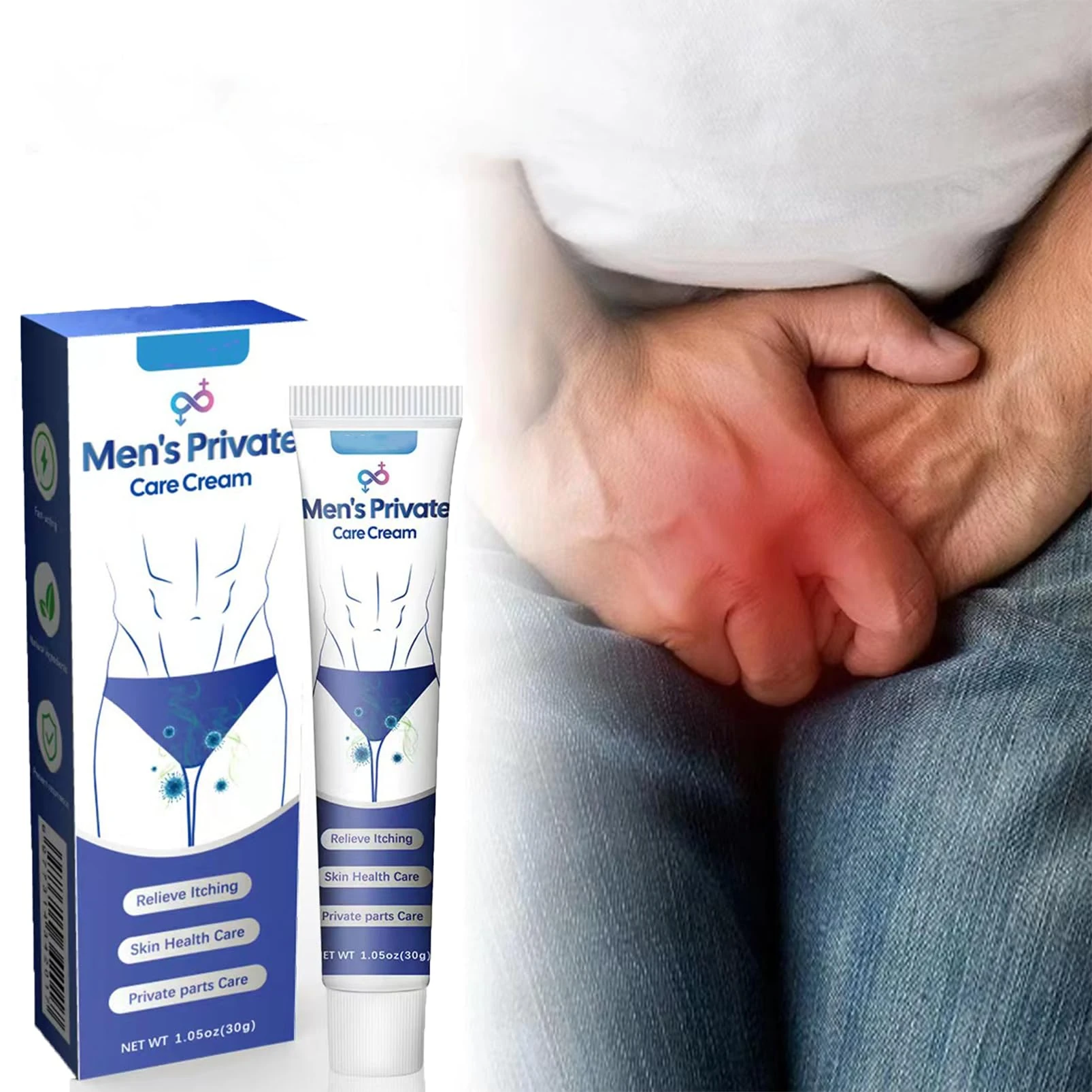 Antibacterial Ointment, Antifungal Cream，Men's inguinal Antifungal, Pruritus for Private Parts, Deodorizing Anti-Fungal, and Anti-Fungal for Quick itching 30g