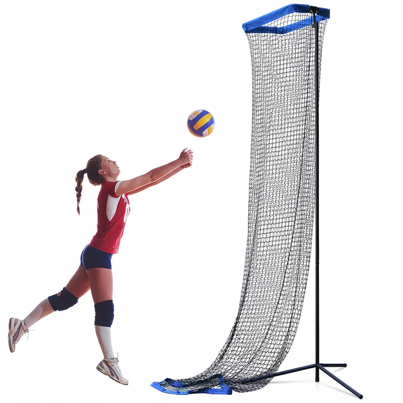 Creproly Volleyball Setter Trainer Net - Volleyball Training Equipment - Adjustable Height & Angle - Indoor/Outdoor Practice