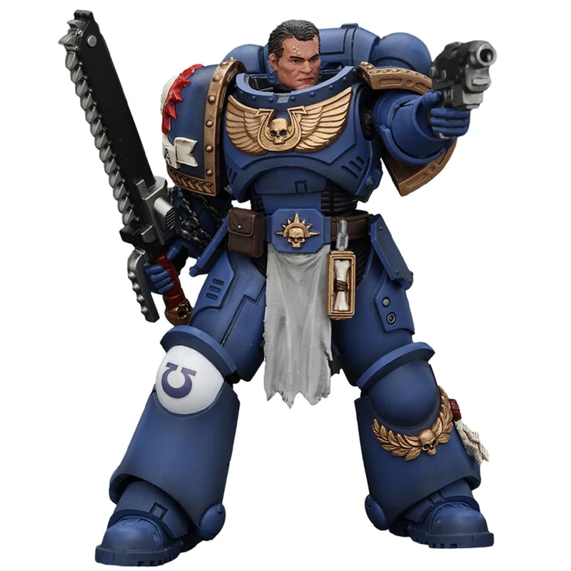 HiPlay JOYTOY Warhammer 40K Space Marines 2 - Uitramarines Lieutenant Titus JT00058, Game Special Limited Edition, 1/18 Scale Collectible Action Figure