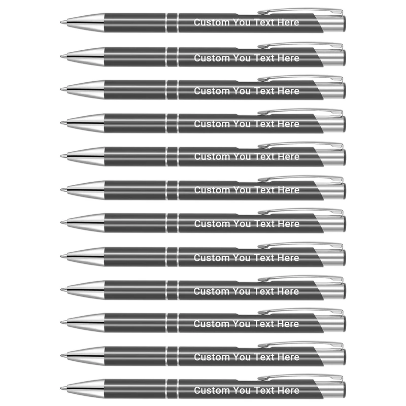 Zoonnis 400 Pcs Personalised Retractable Ballpoint Pens for Business Personalized Engraved Pen In Bulk for Women Men with Name Text Customised Pen Writing Custom Pen With Black Ink for School