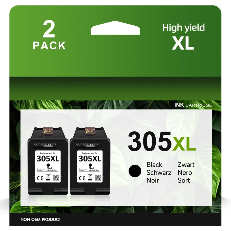 305XL Black Ink Cartridge for 305 Cartridges HP Replacement for HP 305 Ink Cartridges Original for DeskJet 2700 2820 2800e 2810e 2820e Deskjet Plus 4200 4200e 4220e Envy 6000 6020 Envy Pro 6420