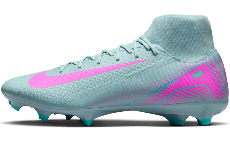 Nike Men's Zoom Superfly 10 Academy FG/MG Football Shoe, Ocean Cube/Pink Blast, 6