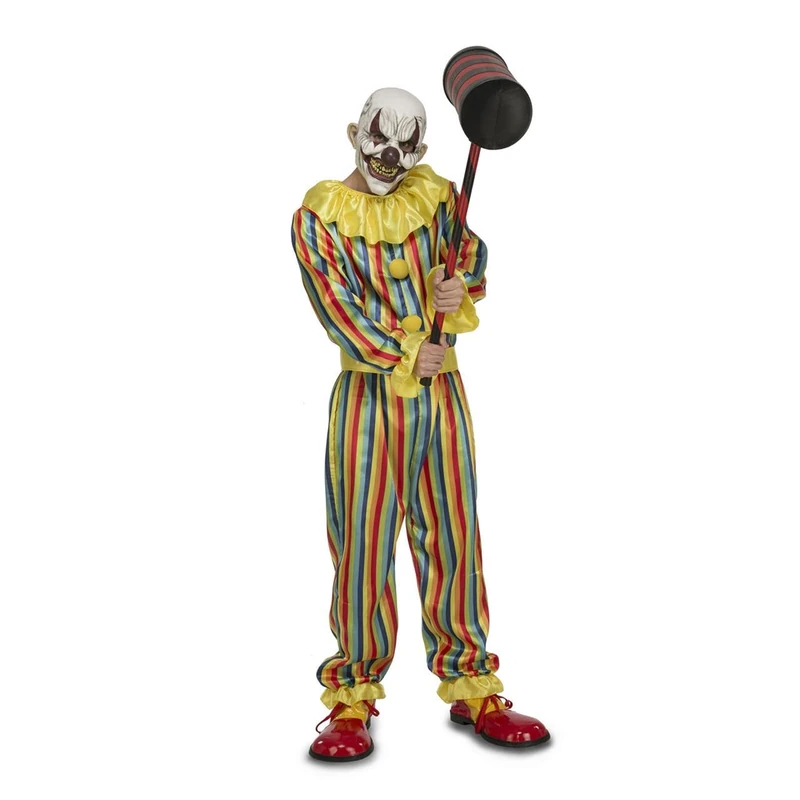 viving - Prank Clown Jumpsuit, Belt and Mask Size XXL (1) - Image 1