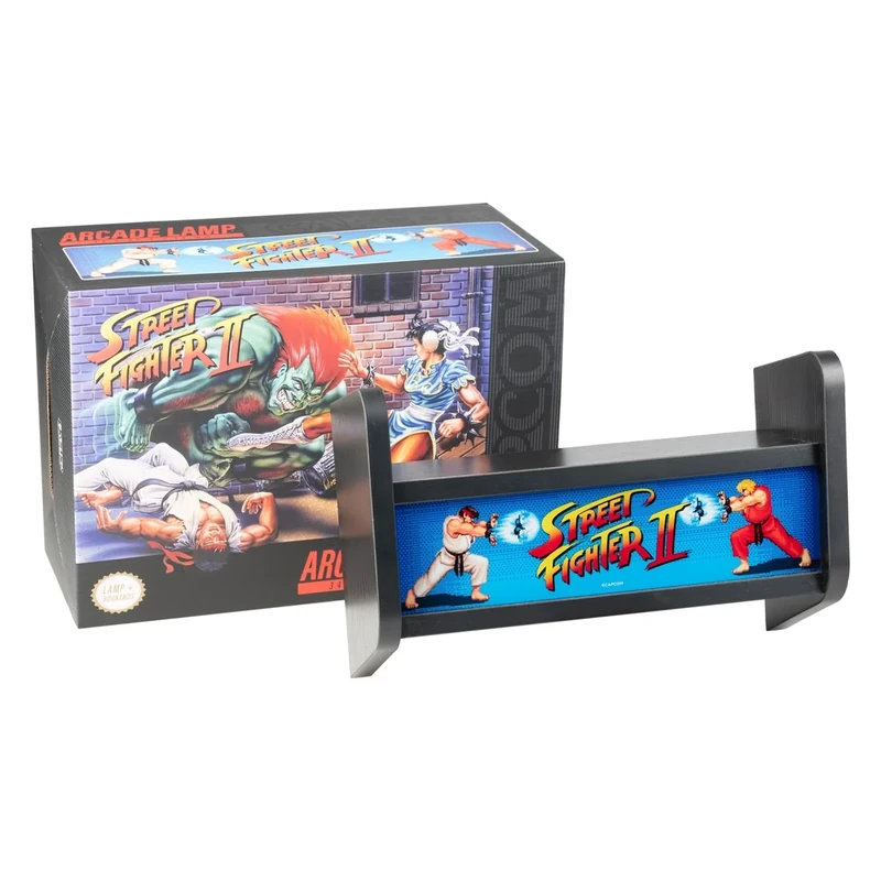 Grupo Erik USB Lamp & Shelf - Street Fighter | Mini Arcade Machine Wall Shelf, Wall Light USB, Mood Light | Gamer Gifts, Gaming Gifts, Gaming Setup Accessories