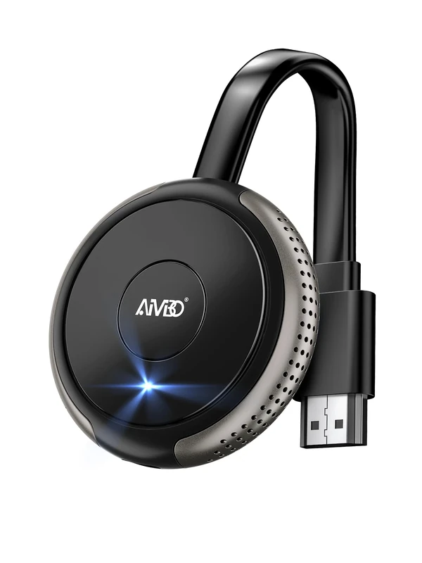 AIMIBO 4K Wireless Display Adapter, Plug & Play, Miracast Dongle WiFi HDMI Adapter, Screen Mirroring Device for iOS/Android/Windows/MacOS to TV/Monitor/Projector, Support Miracast/DLNA/Airplay, Grey