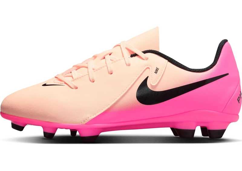Nike Boys Jr. Phantom GX II Club FG/MG Football Shoe, Crimson Tint/Black/Pink Blast, 3