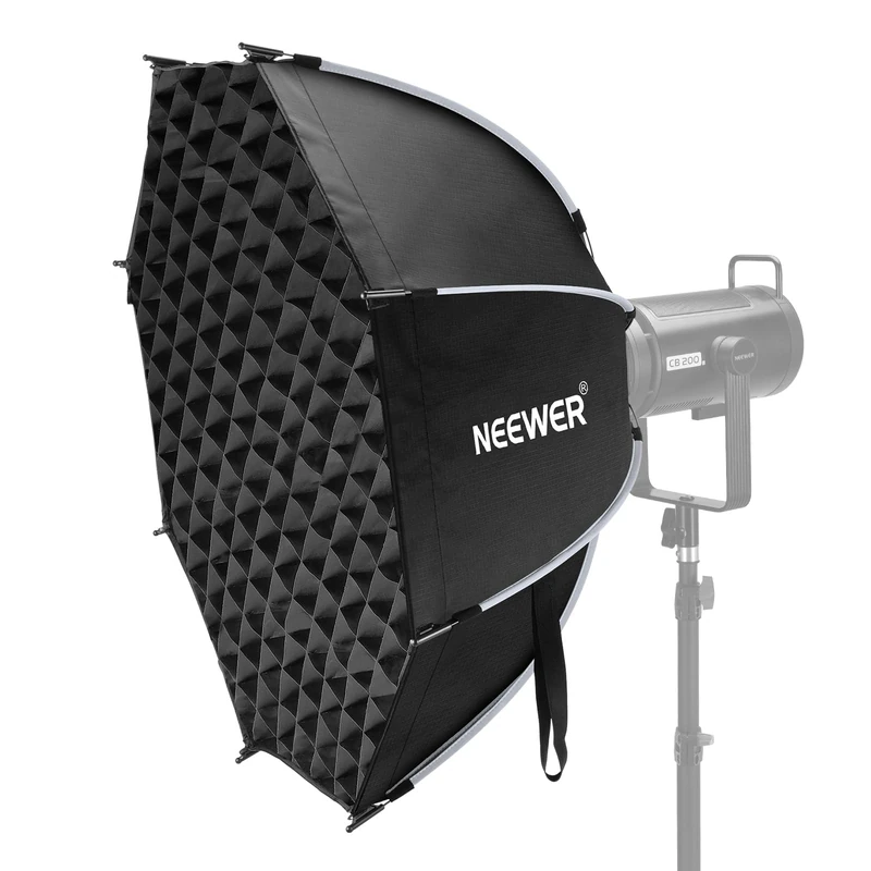 Neewer 35.4'' Octagonal Softbox, Quick Release Parabolic Soft Box with Bowens Mount, Diffusers, Grid, Bag Compatible with Aputure 120d Compatible with Godox SL60w Q4 AS600B CB300B Q300, NS92P