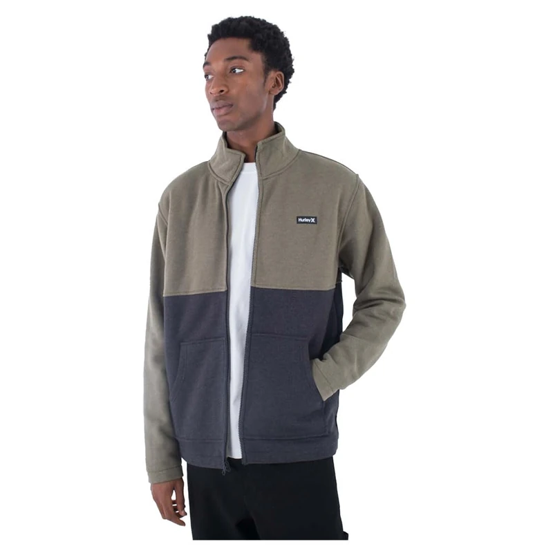Hurley Men's Alps Block Crew Sweatshirt, Heather Kalamata, XXL