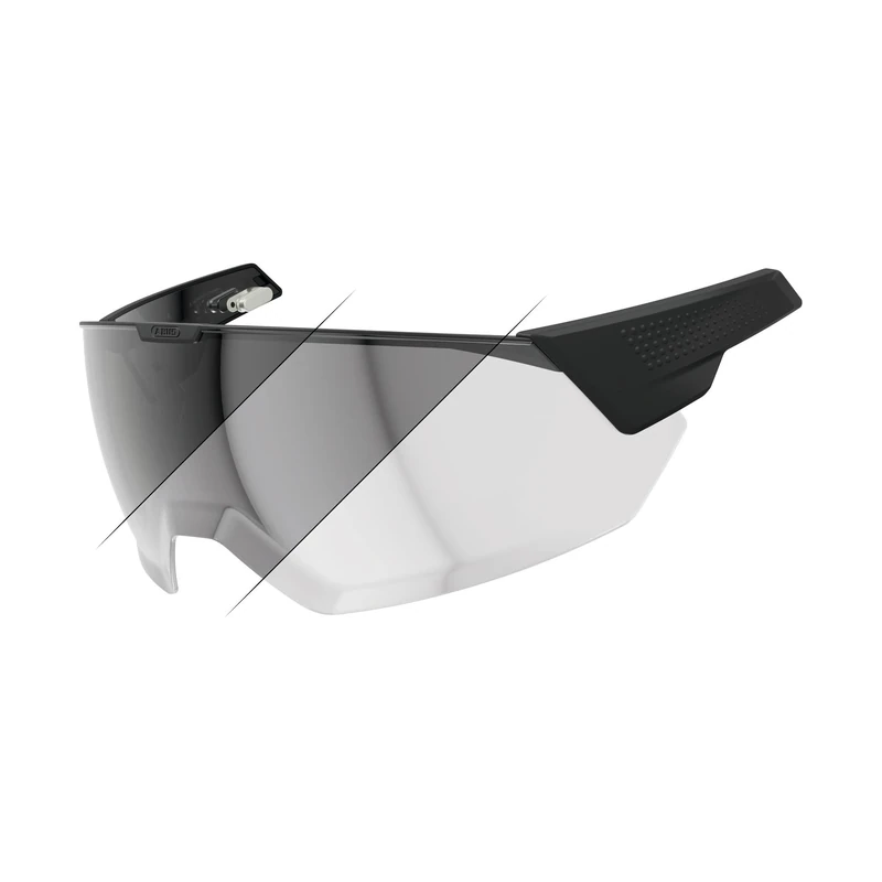 ABUS MagneticVisor for HYP-E Bicycle Helmet - S/M, Photochromic, Clear, Smoke Visor - Magnetic Attachment - Eye Protection from Insects, Rain, Wind, Dust, Sun - Sporty Style - Accessory