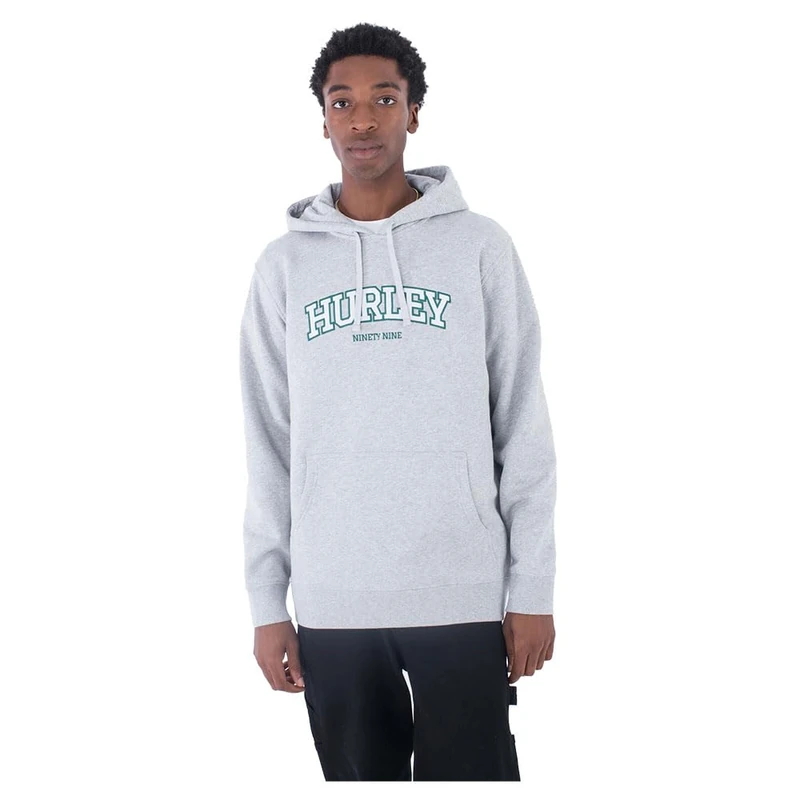 Hurley Flow Pullover Hoodie Men, Heather Grey, L