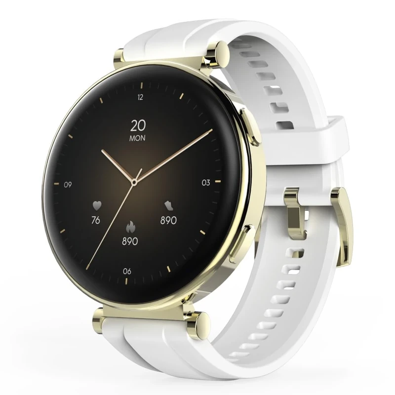 Hama “7000” Smart Watch, AMOLED 43 mm, Phone Function, Waterproof, Round, gold