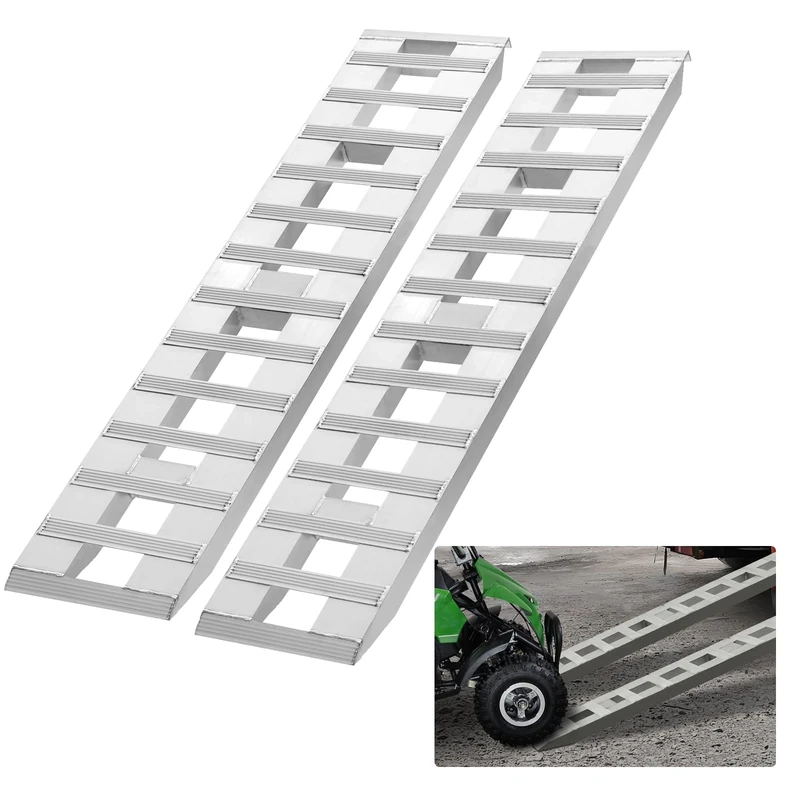 VEVOR 72" x 15" Aluminum Ramps, 6000 LBS Capacity Loading Ramps for Motorcycle/Dirt Bike/Trailer/ATV/UTV/Garden Tractor/Lawn Mower, 2PCS