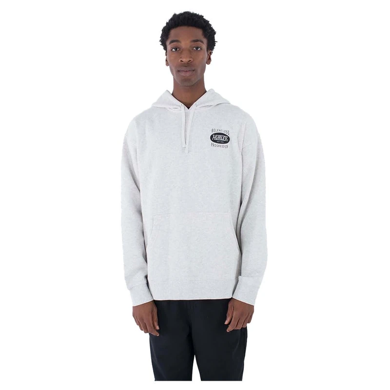 Hurley Progress Pullover Hoodie Men, Light Heather Grey, M