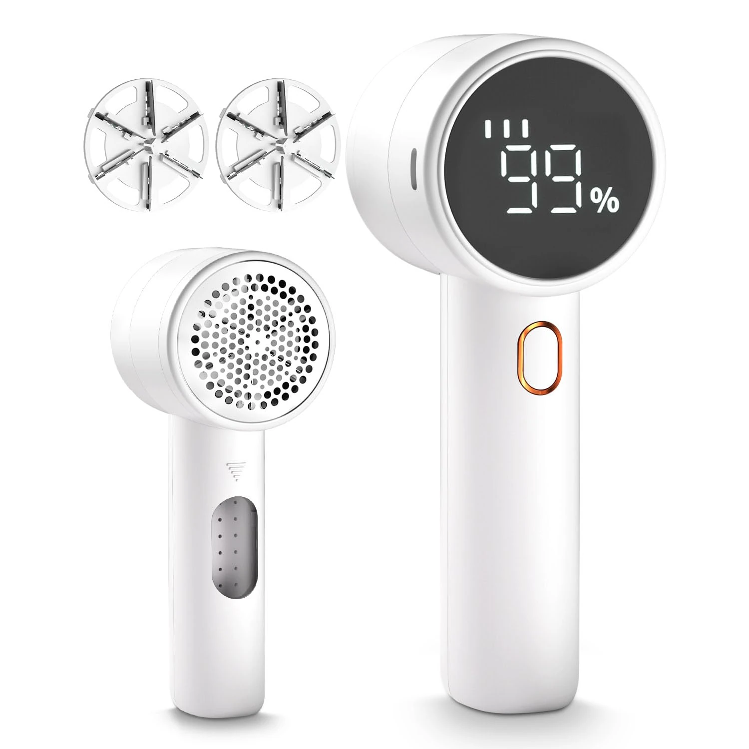 Fabric Shaver, Electric Lint Remover, Rechargeable Lint Shaver, Sweater Defuzzer to Remove Pilling, Battery Operated, 6-blade, 3-speed with LED Display for Clothes, Upholstery, Furniture