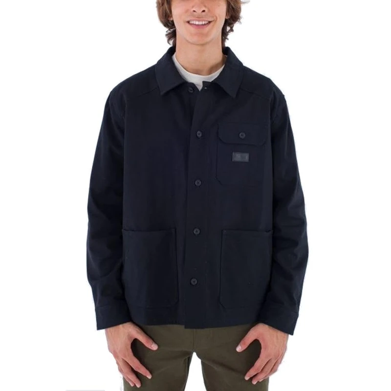 Hurley Long Sleeve Shirt Man - Bixby Flannel Lined Canvas, Black, S