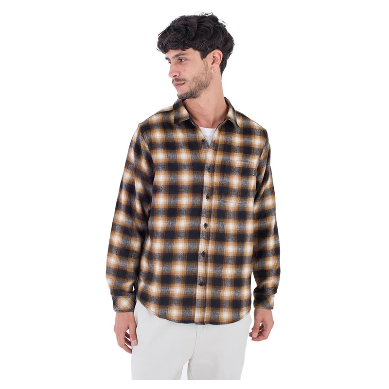 Hurley Men's Portland Heavyweight Flannel Ls Shirt, MARR&oacuten, XXL