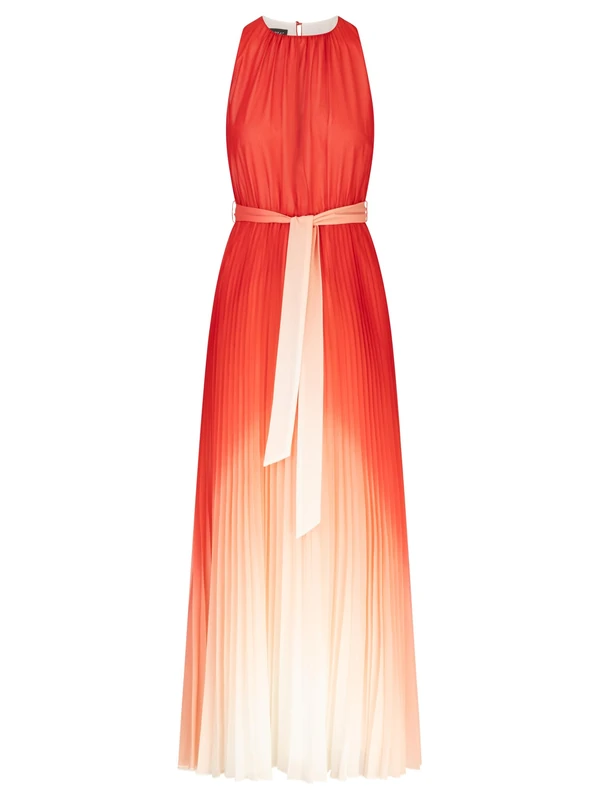 APART Fashion Women's Abendkleid Dress, Red-Multicolour, 8