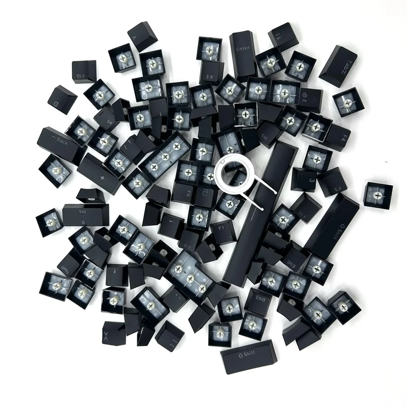 LZH-LP Keycaps for Mechanical Keyboard Compatible with MX Switches Doubleshot Support Led Lighting Keycaps OEM Profile for DIY Gaming Mechanical Keyboard 113 Keys (Black)