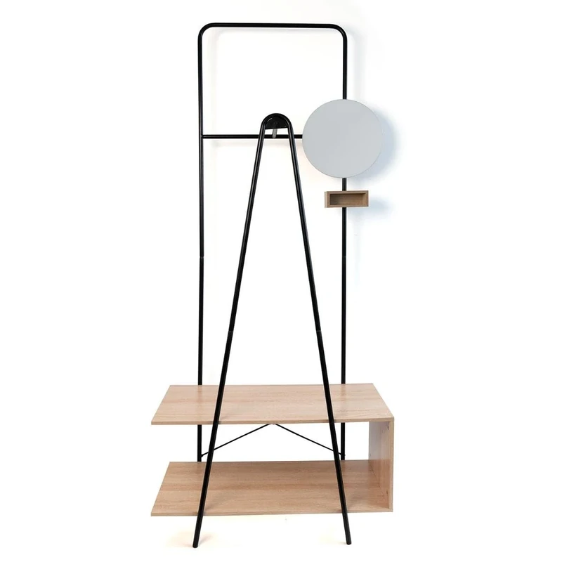 VINTHERA MOA – Coat Rack with Storage and Mirror 76 x 40 x 180 cm