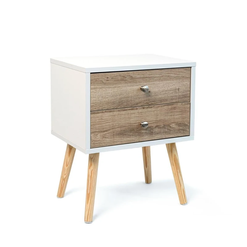 VINTHERA Moa 2 Drawer Bedside Table with Runners, 40 x 30 x 49.5 cm