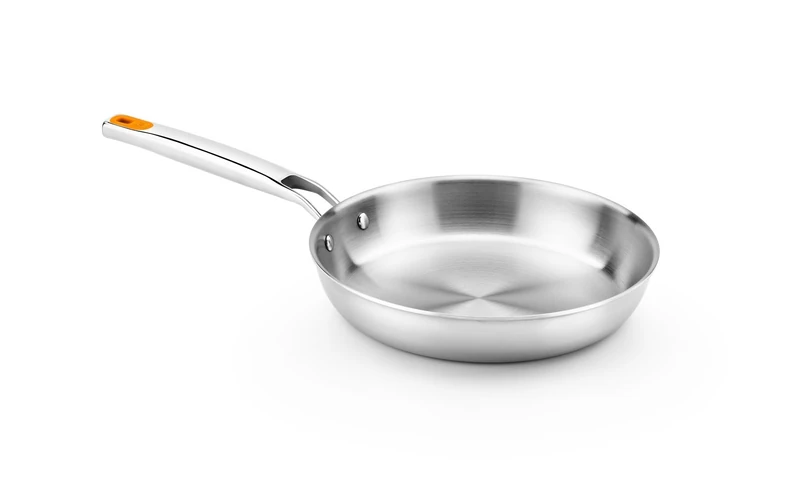 BRA Efficient | Efficient INOX Triply Frying Pan 28 cm, 18/10 Stainless Steel, Non-Stick with Triple Forged Diffuser Bottom, PFOA Free, Riveted Handle