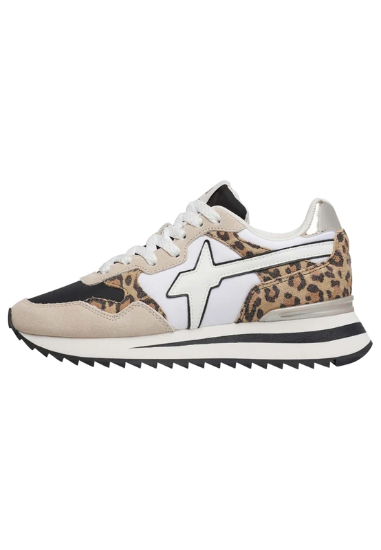 w6yz Yak-W, Women's Lace-Up Shoes, Cream-White-Black, 38 EU, Cream White Black, 6 UK