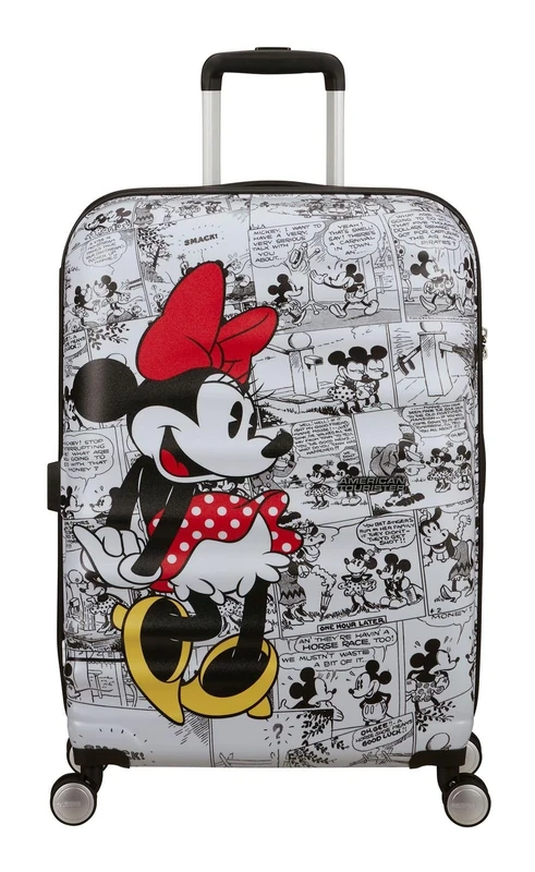 American Tourister Wavebreaker Disney FL - Spinner M, Case, 67 cm, 64 L, Multicolor (Minnie Comics White)