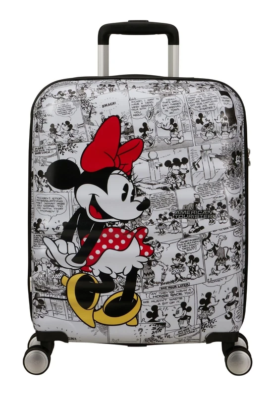 American Tourister Wavebreaker Disney FL - Spinner S, Hand Luggage, 55 cm, 36 L, Multicolor (Minnie Comics White)