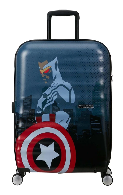 American Tourister Marvel Legends FL - Spinner M Suitcase, 67 cm, 64 L, Multicolor (Captain America City)