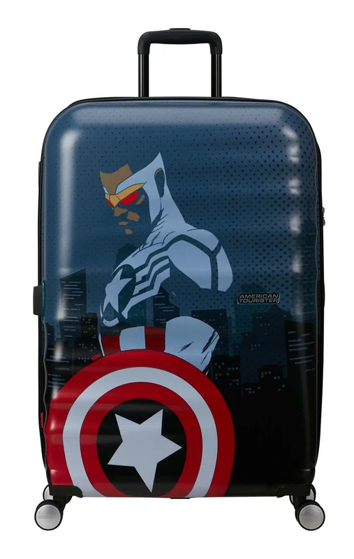 American Tourister Marvel Legends FL - Spinner L Suitcase, 77 cm, 96 L, Multicolor (Captain America City)
