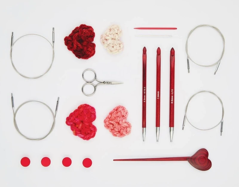 KnitPro Amore Tunisian Crochet Set, Pink
