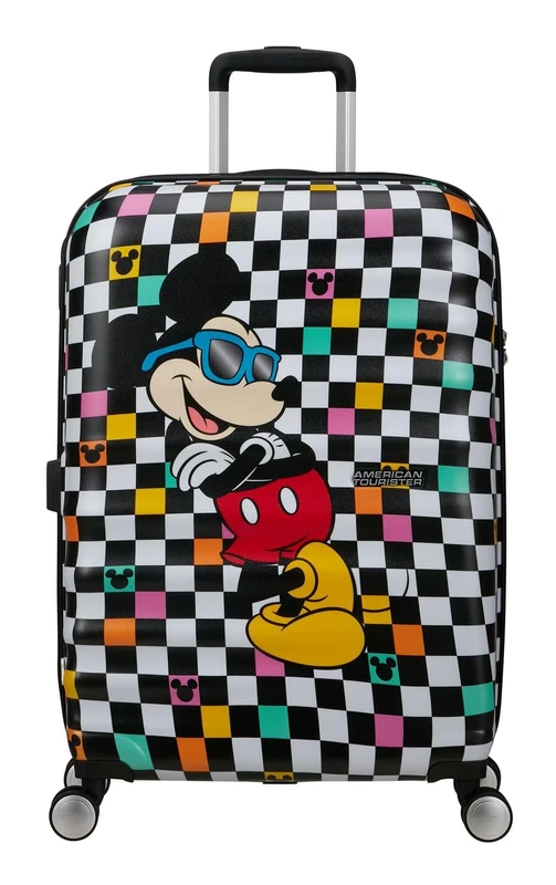 American Tourister Wavebreaker Disney FL - Spinner M, Case, 67 cm, 64 L, Multicolor (Mickey Check)
