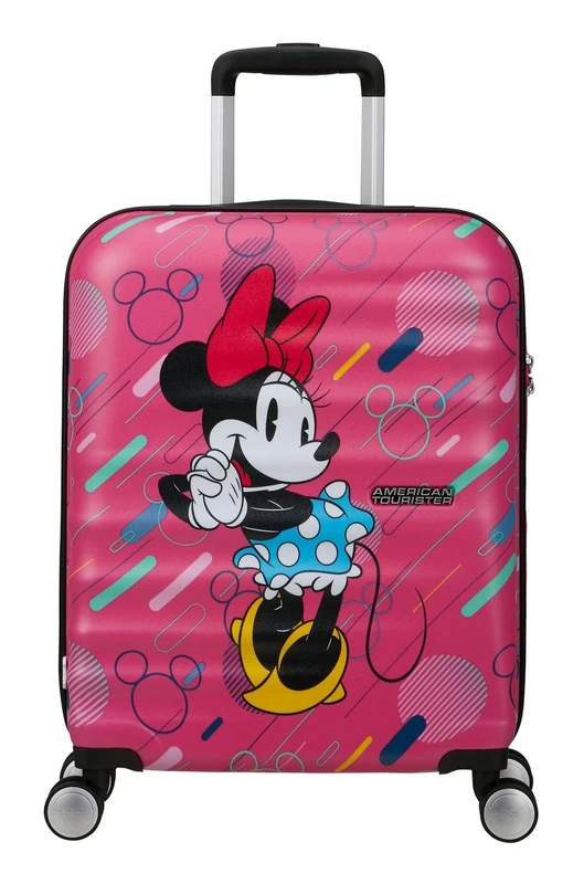 American Tourister Wavebreaker Disney FL - Spinner S, Hand Luggage, 55 cm, 36 L, Multicolor (Minnie Future Pop)