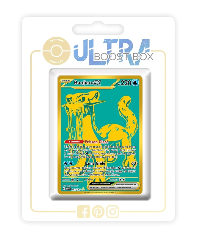 Baojian ex (Chien-Pao ex) 242/091 Shiny Gold - 4.5 - Destinées de Paldea Box of 10 Pokemon French Cards