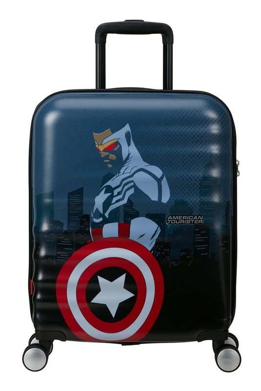American Tourister Marvel Legends FL - Spinner S, Hand Luggage, 55 cm, 36 L, Multicolor (Captain America City)
