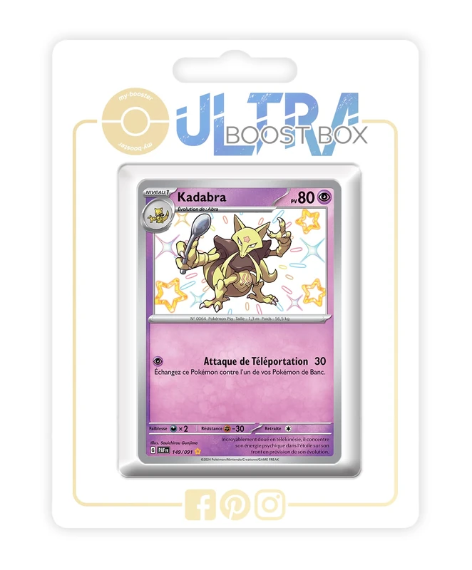 Kadabra 149/091 Shiny - my-booster X Écarlate et Violet 4.5 - Destinées de Paldea Box of 10 Pokemon French Cards